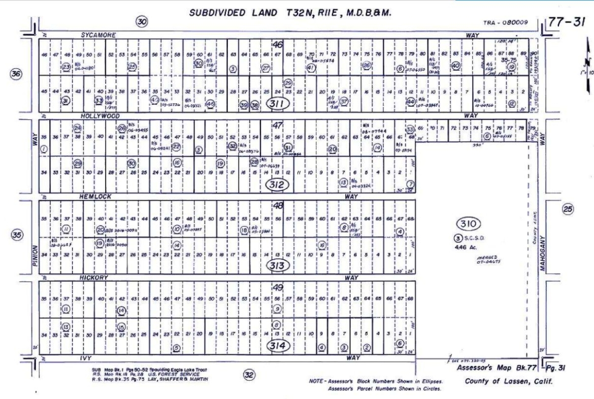 0.12 Acres Land, Walk to shore Eagle Lake, Lassen County, CA