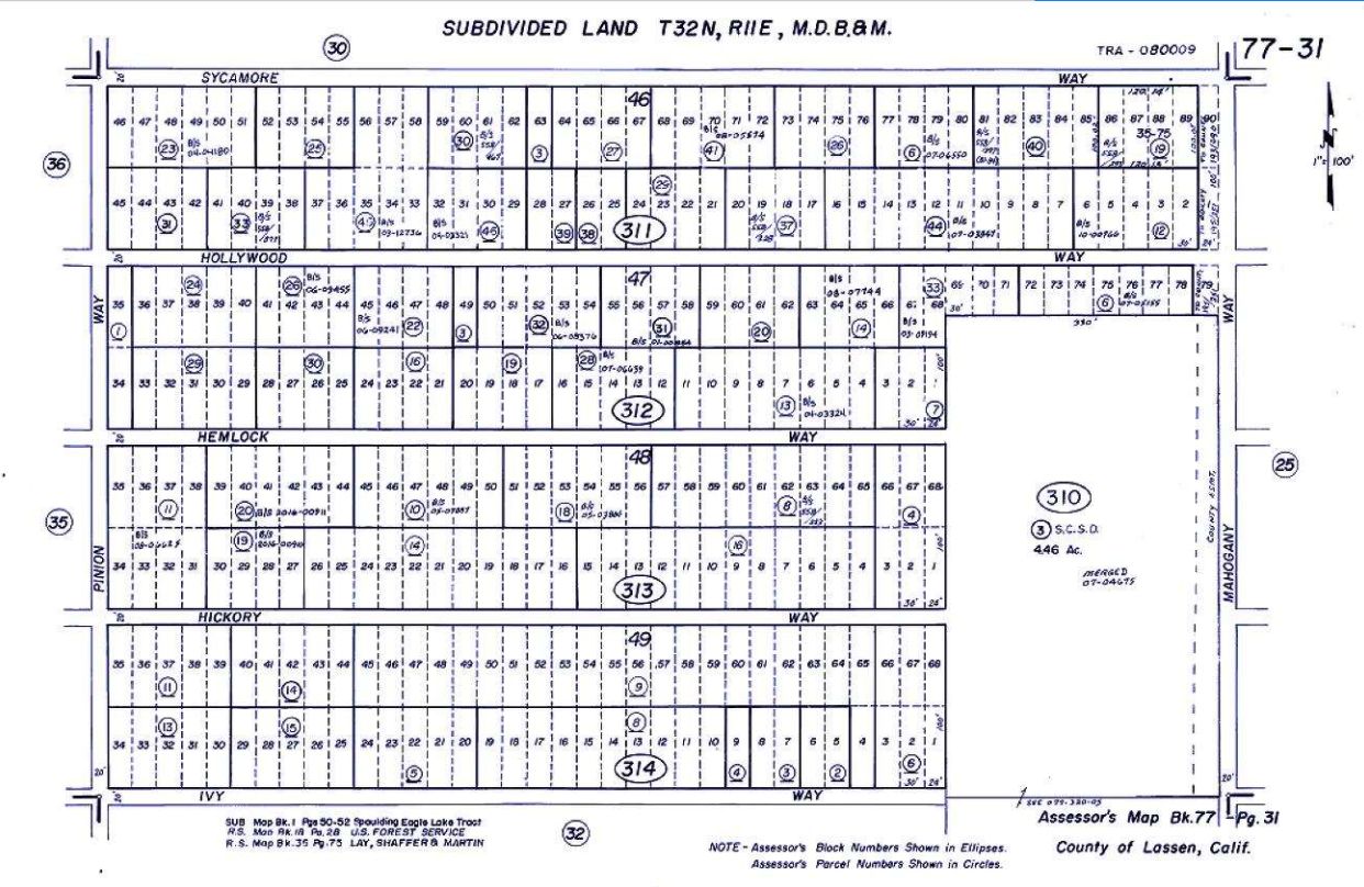 0.12 Acres Land, Walk to shore Eagle Lake, Lassen County, CA