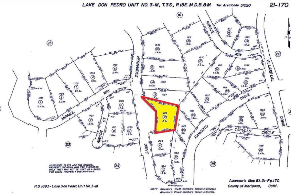 1.5 Acres Residential Land Hayward, Ca. Mariposa COUNTY