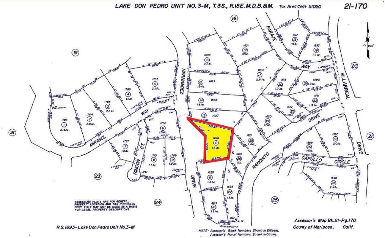 1.5 Acres Residential Land Hayward, Ca. Mariposa COUNTY