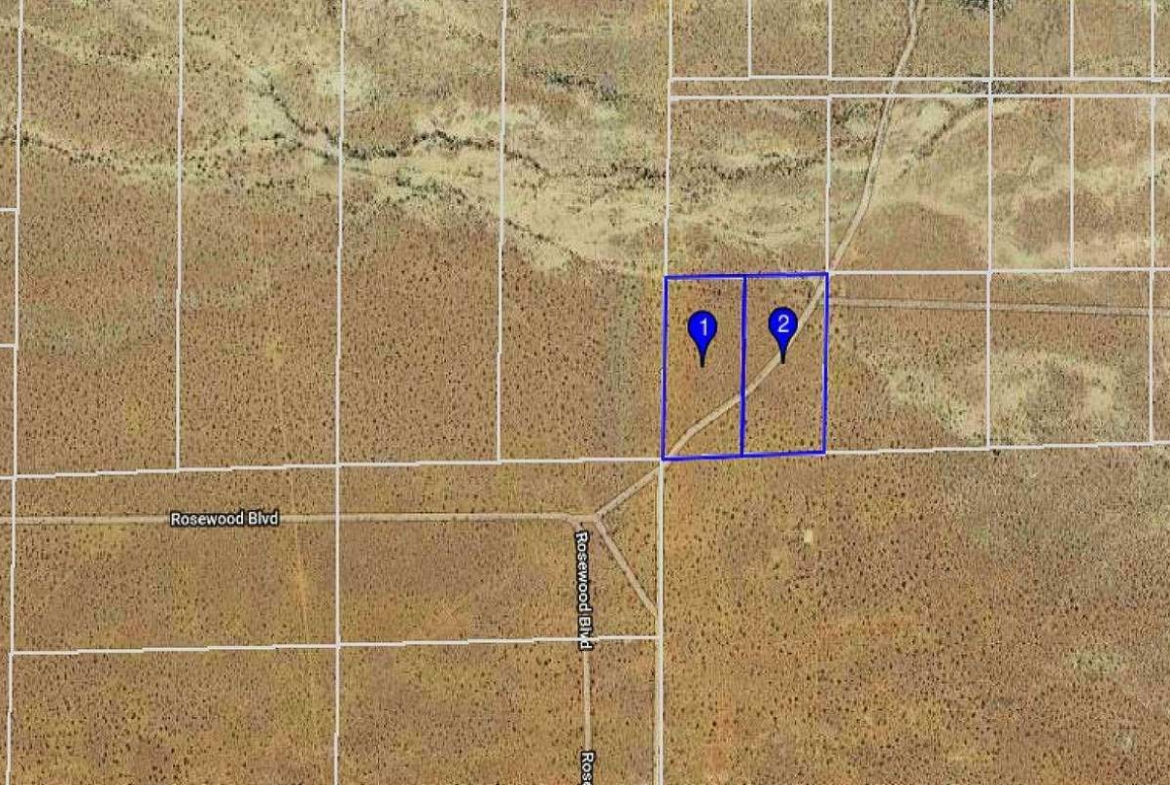 10 Acres Ranch TWO PARCELS California City KERN County