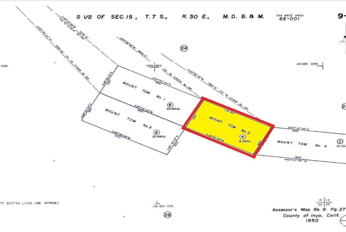 16 Acres HUGE Land in Mount Tom Peak INYO COUNTY