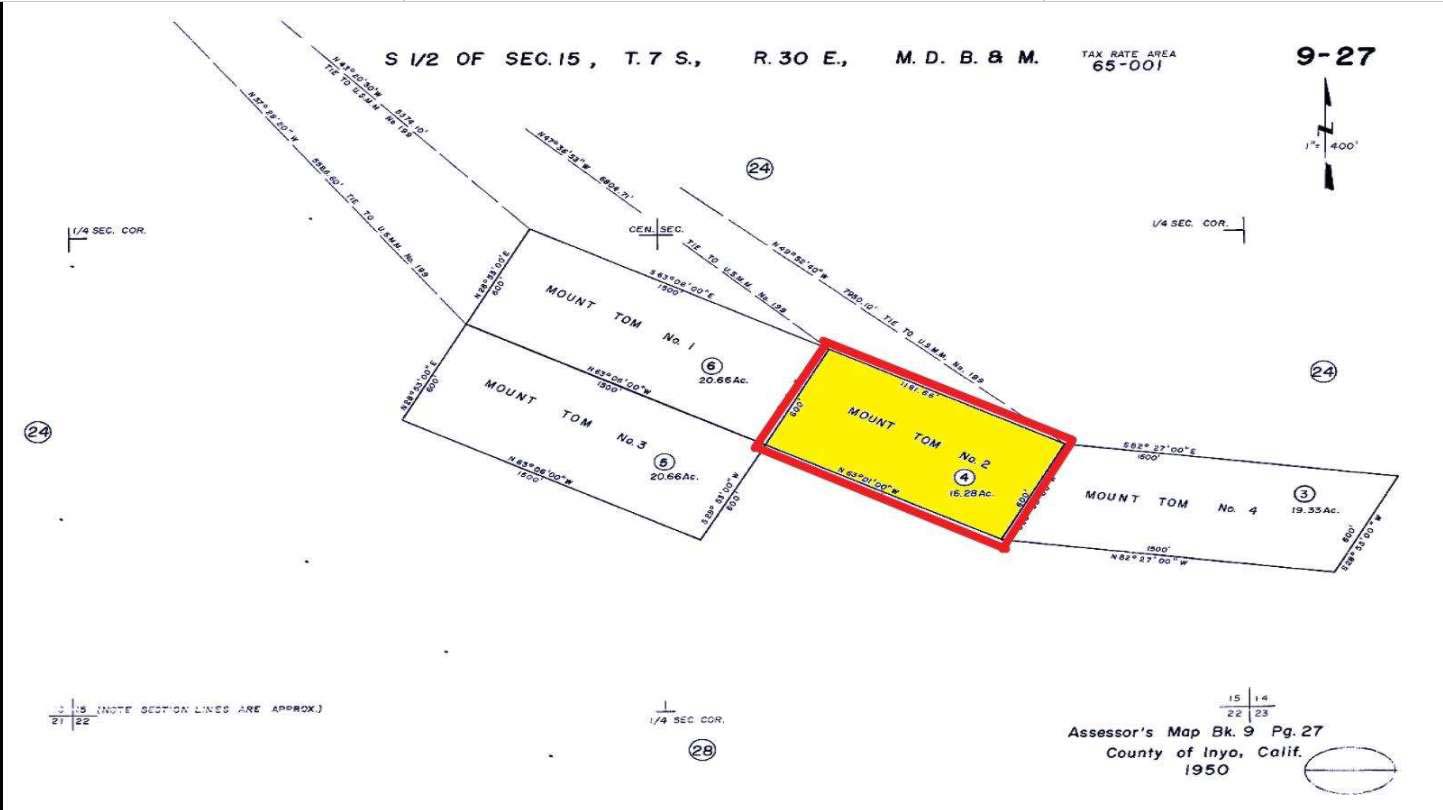 16 Acres HUGE Land in Mount Tom Peak INYO COUNTY