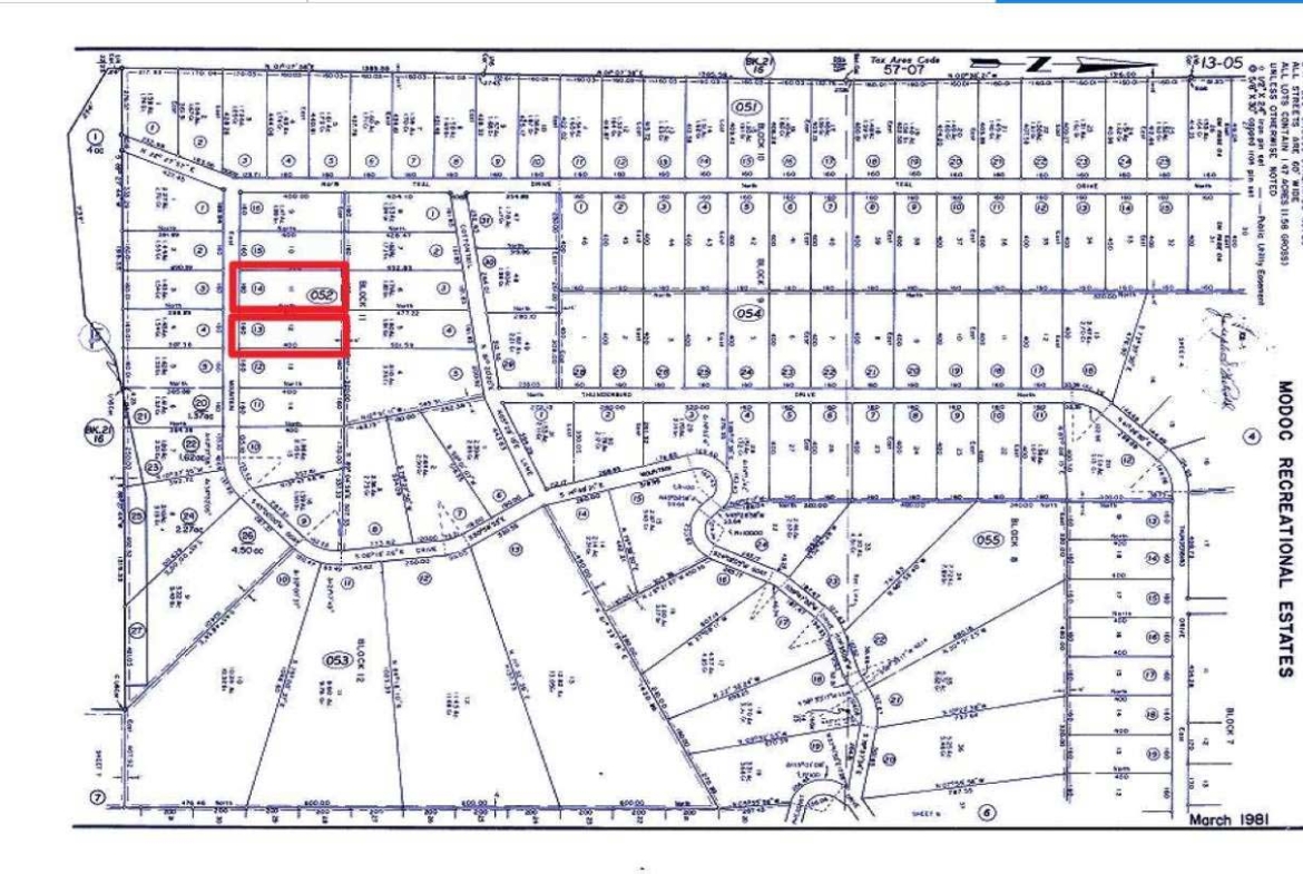 2.8 acres of Nature Wilderness TWO PARCELS Modoc County