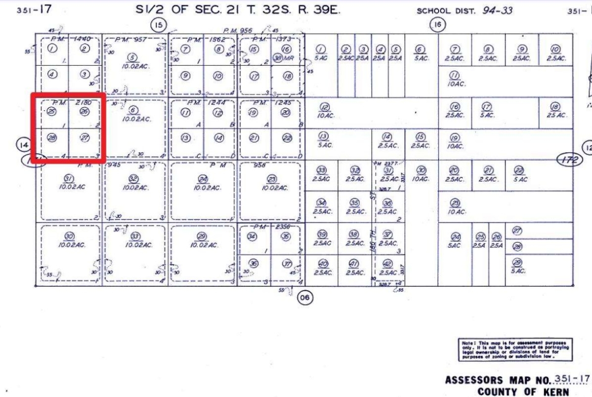 4 Parcels - RANCH-FARM, 20 ACRES AERiAL ACRES, Kern County