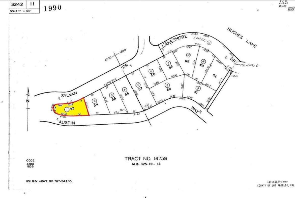 0.11 acres Lake Hughes Town Arena Vacant Lot Los Angeles County